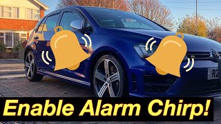 Alarm Chirp on LockUnlock  OBDeleven Pro Coding  Volkswagen Audi Seat Skoda [upl. by Eenafets]