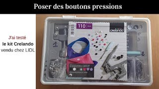 Poser des boutons pression métalliques et plastiques lidl [upl. by Eecyac]