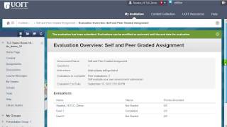 Blackboard 91  Self and Peer Assessment Student Instructions [upl. by Vivianne]