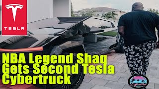 NBA Legend Shaq Gets Second Tesla Cybertruck [upl. by Ahsilahs919]