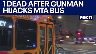 1 dead after gunman hijacks MTA bus in DTLA [upl. by Baryram]