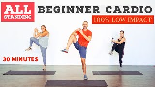 Low impact beginner fat burning home cardio workout ALL standing [upl. by Peters321]