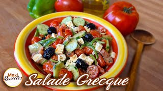 Salade Grecque Recette Facile et Rapide [upl. by Odnomar895]