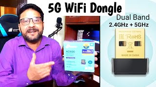 Best WiFi Dongle For PC  TPLink Archer T2U Nano AC600  Dual Band WiFi Dongle  Hindi ✅ [upl. by Resarf]