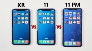 iPhone Xr Vs 11 Vs 11 Pro Max  SPEED TEST 2023 iOS 166 [upl. by Viola]