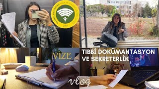 AUZEF VİZE NASILDI ❓Tıbbi Dokümantasyon ve sekreterlik vize soruları ❓günlük vlog ✨🧡 [upl. by Uyerta]