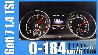 VW Golf 7 14 TSI 0184 kmh DSG NICE Acceleration Test [upl. by Alper]