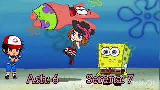 111 Ash and Serena Beat Up Patrick Star Hit Score [upl. by Chancey]