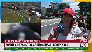 Formula 1 Franco Colapinto causa furor en Brasil [upl. by Eniamahs]