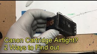 Troubleshoot Canon PG245 Spongeless Refillable Cartridge Wont Fit amp Check Airtight [upl. by Eirtemed975]