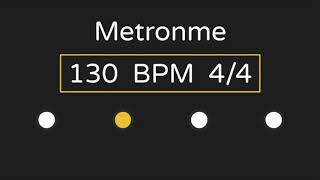 Metronome  130 BPM  44 Time with Accent [upl. by Seidel446]