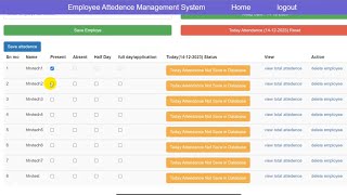 PHP amp Mysql  Attendant Management source code download free [upl. by Morocco]