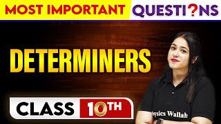 DETERMINERS  Most Important Questions  Class10th [upl. by Anerres]