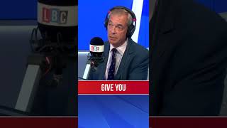 Nigel Farage gets defensive and claims he never said the police lied  LBC [upl. by Holmen]