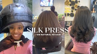 Silk Press On natural 4c Hair Natural Hair Silk Press how to silk press your hair [upl. by Beatty409]