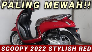 PALING MEWAH‼️ NEW SCOOPY 2022 STYLISH RED [upl. by Nyliram261]