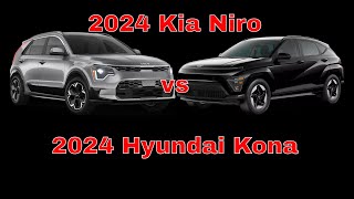 2024 Kia Niro EV Wind vs 2024 Hyundai Kona Electric SEL Side by Side Comparison [upl. by Caneghem712]