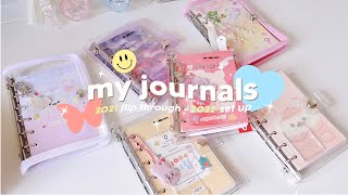 my journals 💗 six ring binder flip through  2022 set up [upl. by Dulsea]