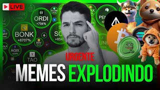 🚨A EXPLOSÃO COMEÇOU💣 BEM QUE EU AVISEI VEJA AS PRINCIPAIS MOEDAS DO MERCADO 👽VEM PRA LIVE [upl. by Secnarfyram]