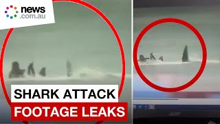 Chilling shark attack video leaks from police station [upl. by Avi138]