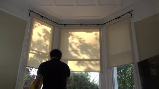 Installing A Two Bend Bay Window Curtain Pole [upl. by Samale]