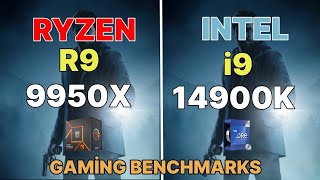 R9 9950X VS I9 14900K VSR5 9600X R9 7950X GAMING SYNTHETIC TEST 9000 Series benchmark 9950x ZEN5 [upl. by Abdu36]