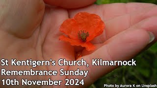 St Kentigerns Church Kilmarnock  Rev Dr Robert Anderson  10th November 2024 [upl. by Spooner78]