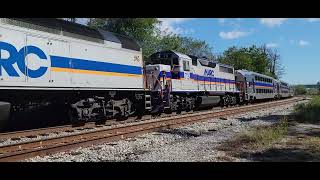 Marc excursion train departing Brunswick md for Shenandoah junction wv for Brunswick railroad days [upl. by Norraj]