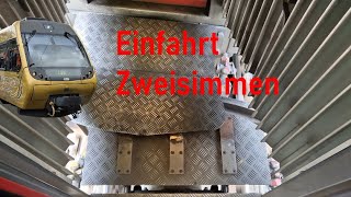 Einfahrt Zweisimmen Gleis 8 MOB Be 44 5004 amp Bt 244 [upl. by Elysha]