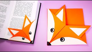 Origami Bookmark Fox  Paper Crafts  MAGIC OF CREATIVITY [upl. by Elsinore165]