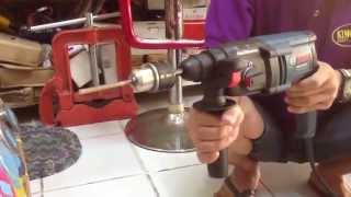 SDS Adapter with Drill Chuck on SDS Plus Rotary Hammer Demonstration [upl. by Aicemat369]