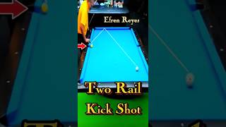 Billiards The Magician s two rail kick shot shorts pool billiards sports [upl. by Aistek]