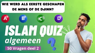 Islam Quiz Algemeen 50 vragen deel 2 [upl. by Nosneb274]