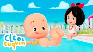 Swimming Dance  Learn To Swim with Cuquin 🌊 💃🏼 Nursery Rhymes by Cleo and Cuquin 🎶 Children Songs [upl. by Chalmer]