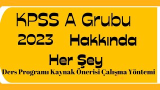 2023 KPSS A Grubu Nasıl Çalışmalı Ders Programı [upl. by Philemon523]