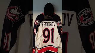 Autographed Sergei Fedorov Columbus Blue Jackets jersey [upl. by Paulsen]