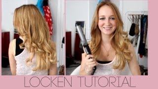 LOCKENTUTORIAL  OUTTAKES  Große Locken mit dem Lockenstab [upl. by Rhpotsirhc]