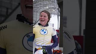 Kimberley Bos nl wins golden globe  automobile racing formula1 ibsf ibsfsliding sports [upl. by Nod406]