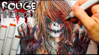 quotRouge The Proxyquot Creepypasta Story  Drawing Speedpaint [upl. by Aisirtap]