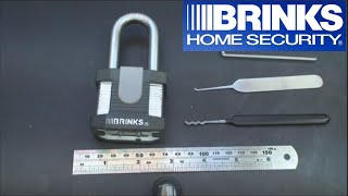 20 Brinks High Security Laminated Padlock w5 spool pins [upl. by Adihsar261]