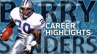 Barry Sanders UNREAL Career Highlights  NFL Legends Highlights [upl. by Fachini139]