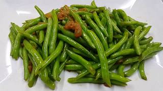 Stir Fried Baby French Beans with Dried Shrimp ● Homemade Recipe Simple amp Easy [upl. by Icram636]