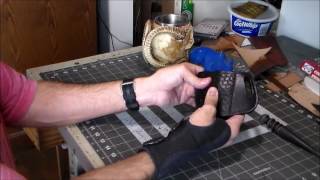 Part 911 Wet Molding a Basket Weave Leather Pancake Style Holster [upl. by Twum]