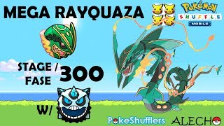 Mega Rayquaza ITEMLESS Stage  Fase N° 300 w Mega Glalie  Pokémon Shuffle Alecho [upl. by Anivas]