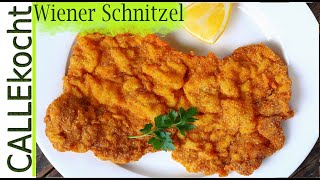 Echtes Wiener Schnitzel richtig panieren soufflieren und braten [upl. by Goldina]