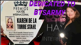 🔴 ARMY DEDICADO A ARMY AL RECIBÍR Galardón Hayek Internacional BTSARMY FOREVER FAMILY OT7 ​⁠BTS [upl. by Duane]