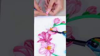 Hummingbird with Flowers Paper Quilling Paper Filigree Painting Paper Crafts DIY Uniquilling [upl. by Eaver]