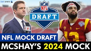 Todd McShay’s WAYTOOEARLY ESPN 2024 NFL Mock Draft With TRADES Ft Caleb Williams amp Drake Maye [upl. by Harshman683]