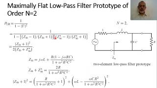 Microwave Chapter08 11 Maximally Flat Low Pass Filter Prototype [upl. by Geordie]