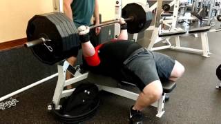 495 bench press with slingshot Chris Shook [upl. by Mirna]